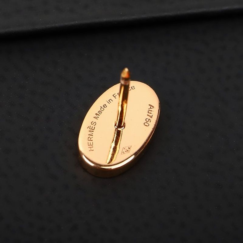 에르메스 Chaine d'ancre earrings