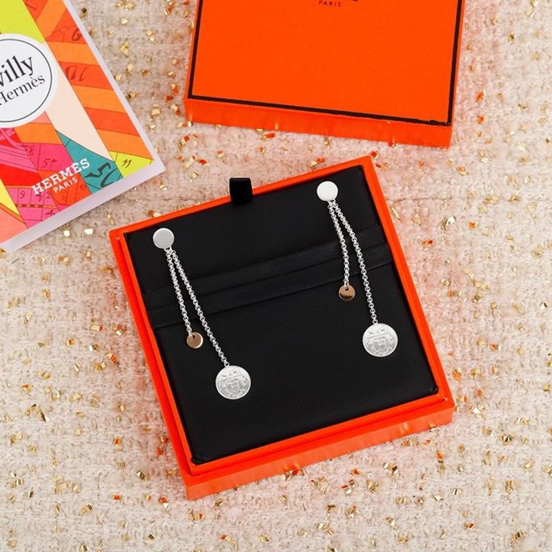 에르메스 Ex-Libris earrings