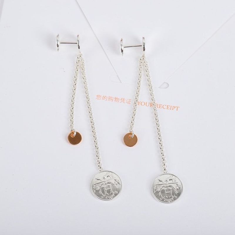에르메스 Ex-Libris earrings