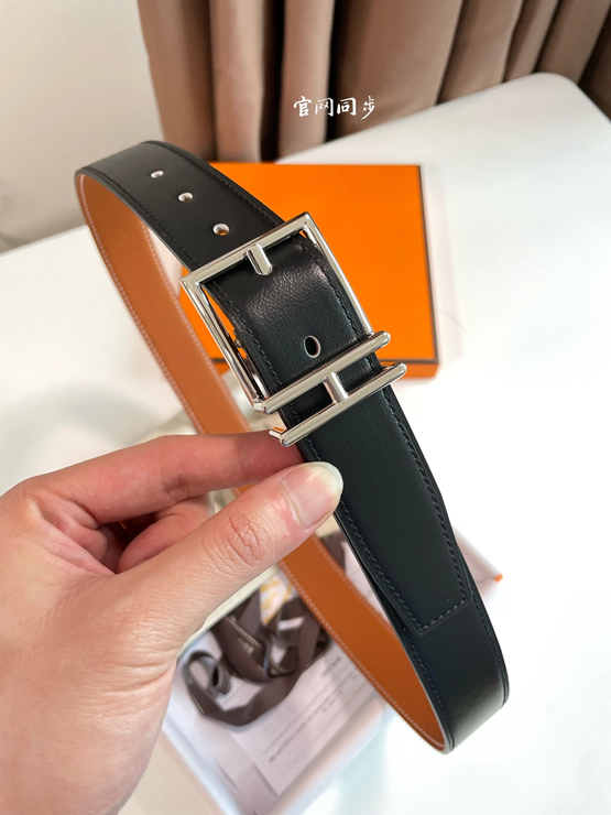 에르메스 네이단 리버서블 브라운 벨트 32mm