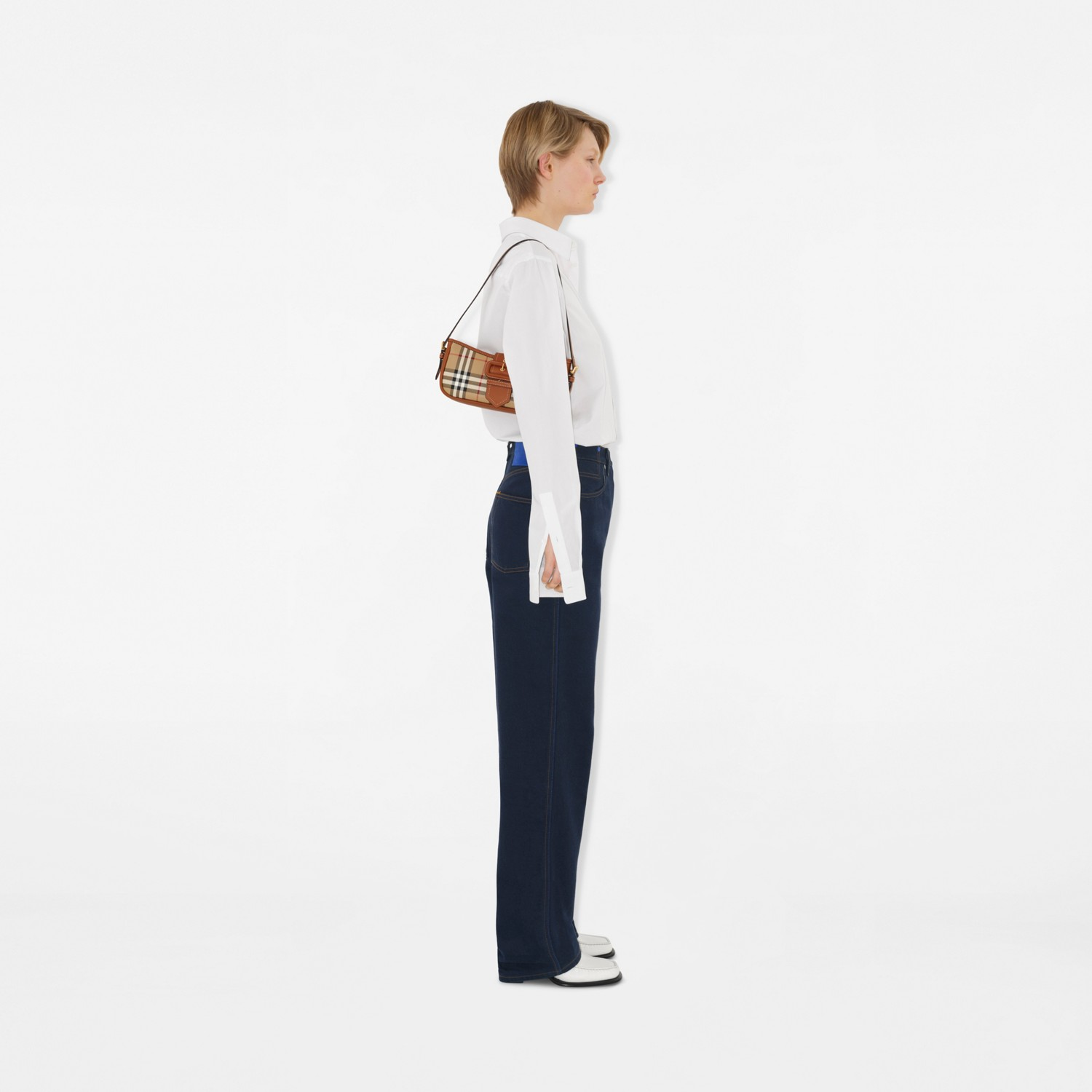 버버리 체크 슬링백