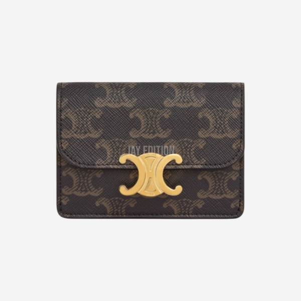 1% 셀린느 트리오페 캔버스 플랩 카드지갑