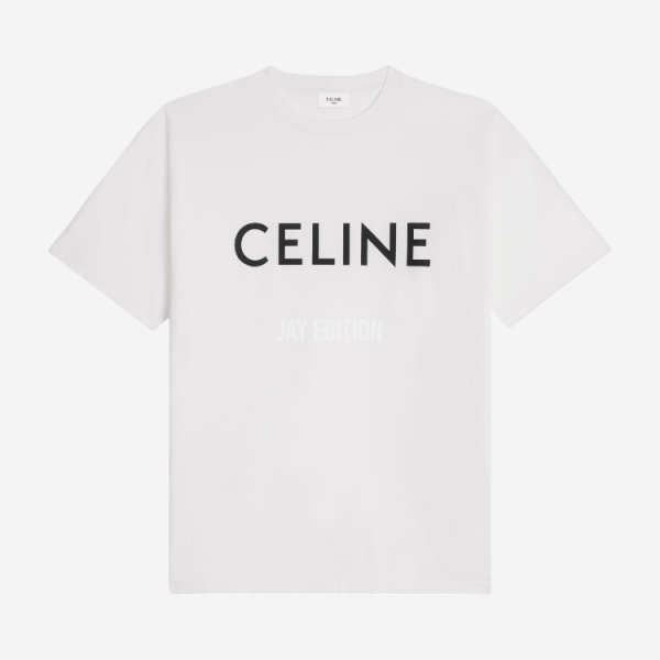 1% 셀린느 코튼 저지 루즈 티셔츠