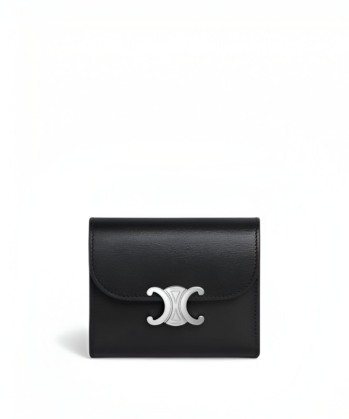 셀린느 스몰 트리오페 플랩 지갑 트리오페 로고 디테일 가죽 미니 지갑